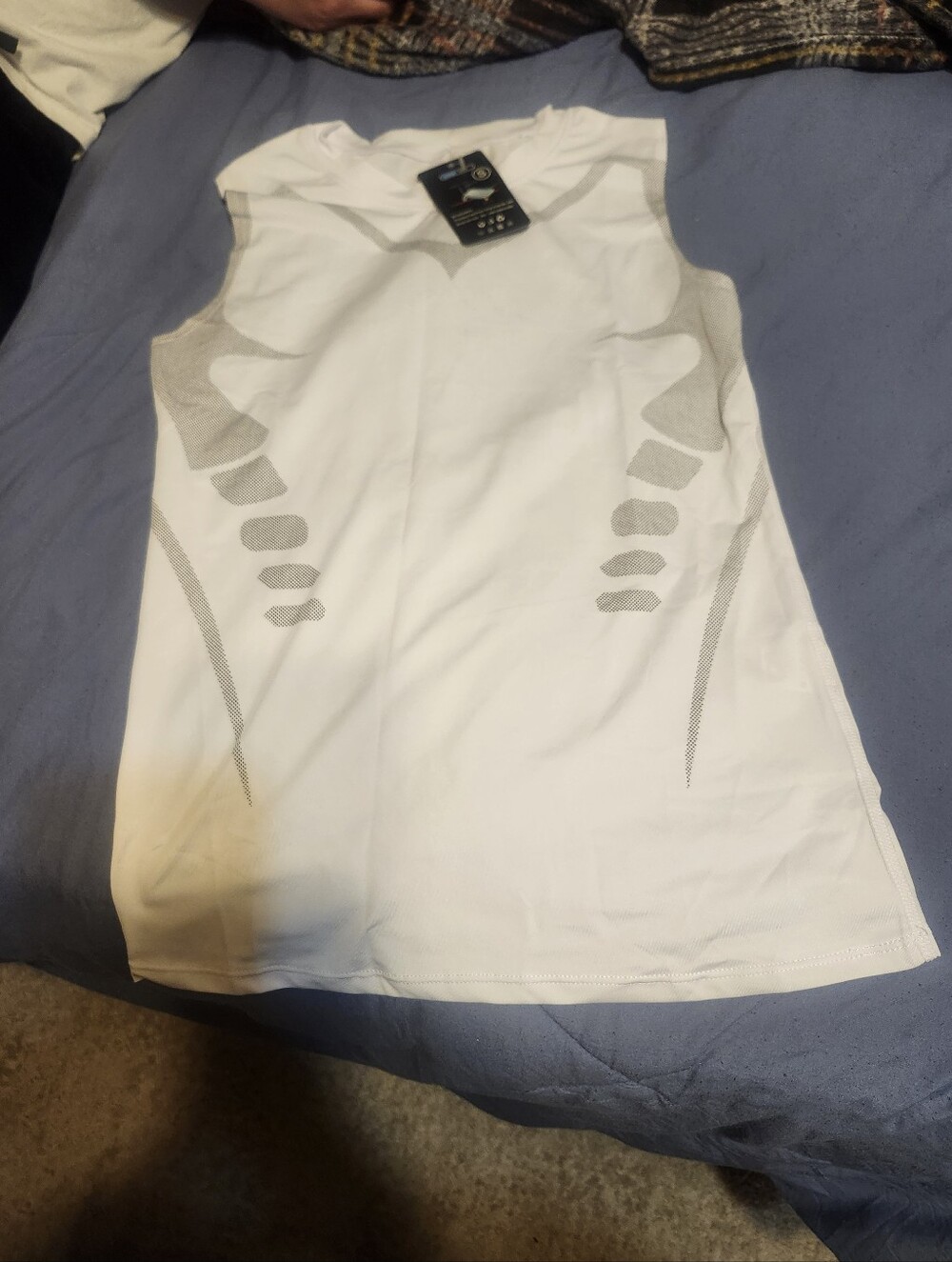 White Athletic Compression Tank